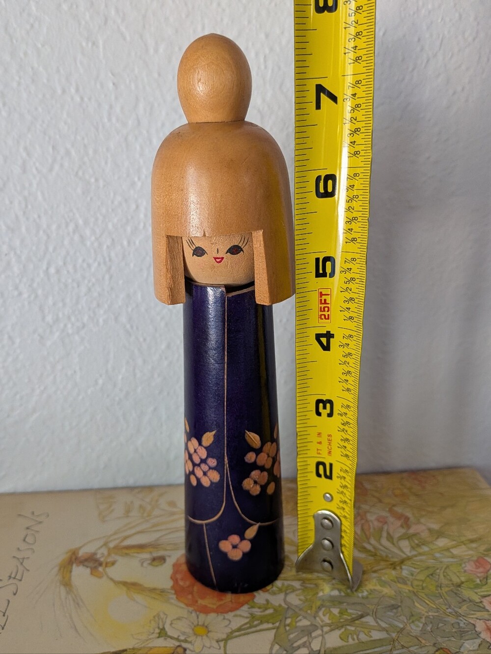 Vintage Japanese Creative Sosaku Kokeshi Doll by Sato Suigai 7.25" - Picture 12 of 12